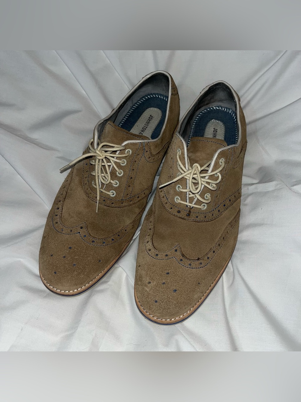 Johnston and Murphy Sleepskin & Suede Loafers